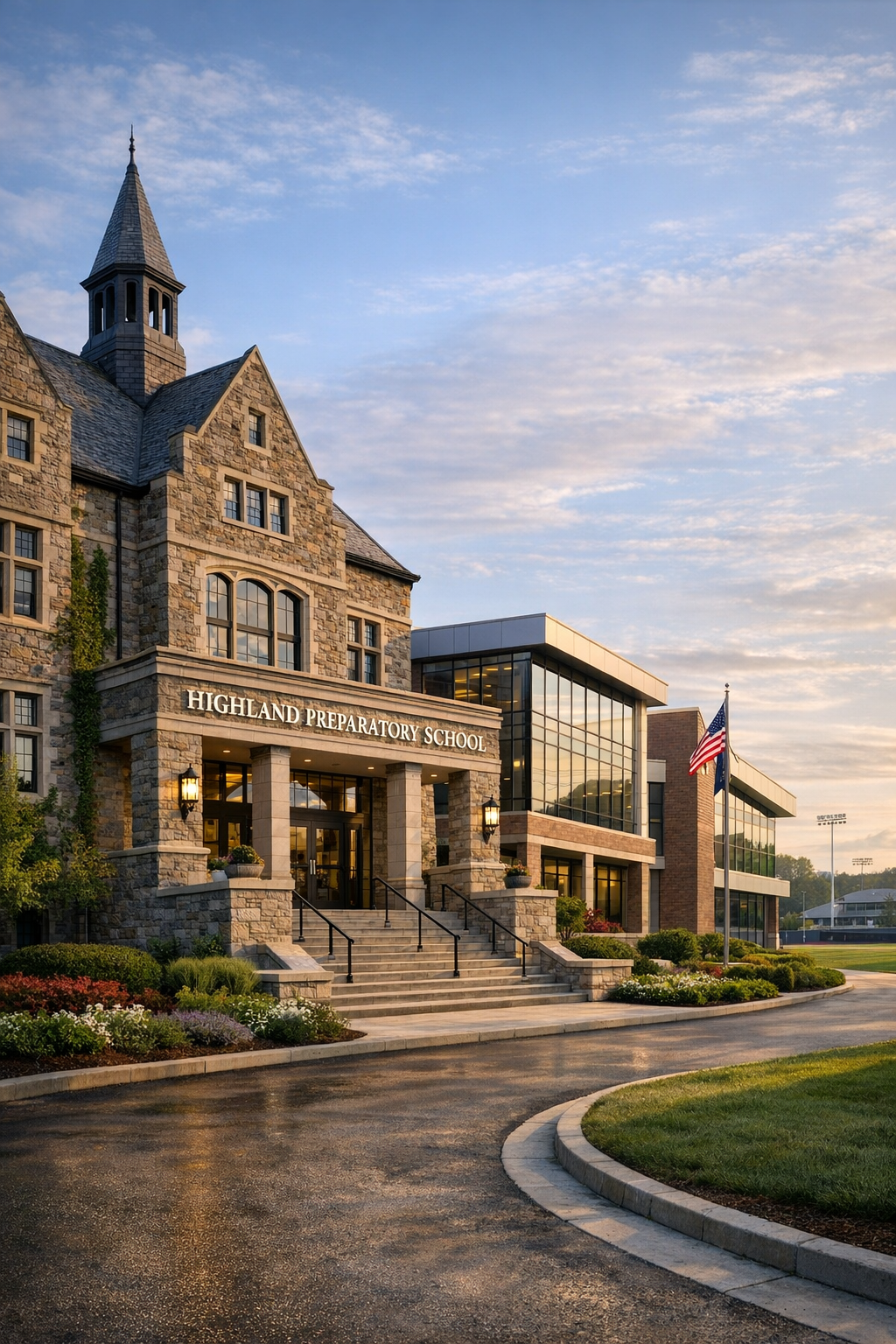 Outside view of Highland Preparatory School