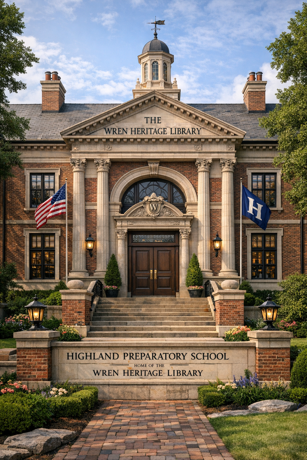 Outside view of The Wren Heritage Library